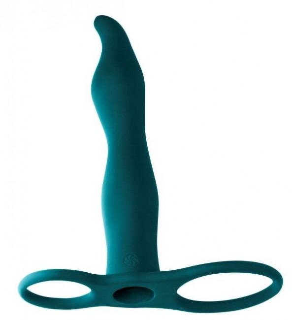 Зеленая вибронасадка для двойного проникновения Flirtini - 15,9 см. Зеленая вибронасадка для двойного проникновения Flirtini - 15,9 см.