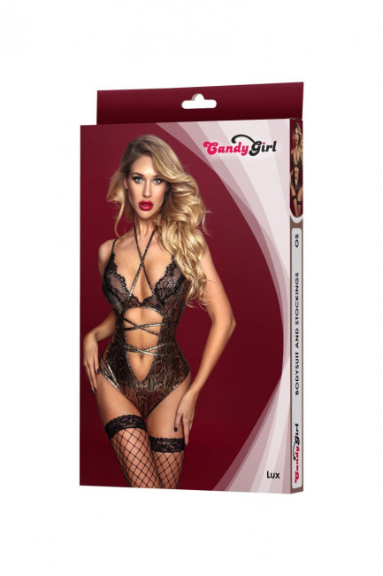 Боди Lux со змеиным принтом Боди Lux со змеиным принтом