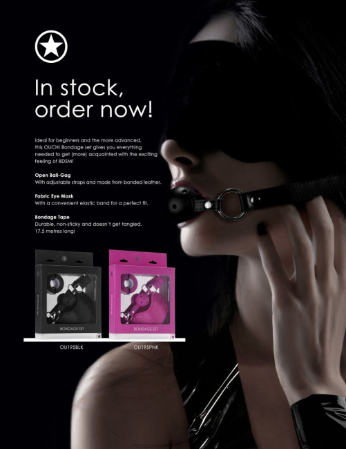 Оригинальный набор Bondage Set: маска, кляп-шарик и скотч