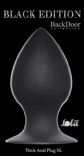 Чёрная анальная пробка Thick Anal Plug XL - 13 см. Чёрная анальная пробка Thick Anal Plug XL - 13 см.