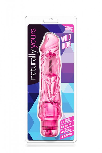 Розовый вибратор-реалистик Wild Ride - 23,5 см. Розовый вибратор-реалистик Wild Ride - 23,5 см.
