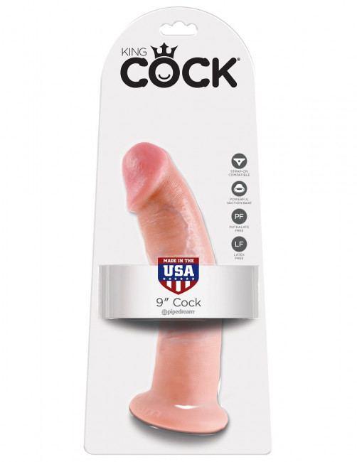 Телесный фаллоимитатор 9" Cock - 22,9 см.