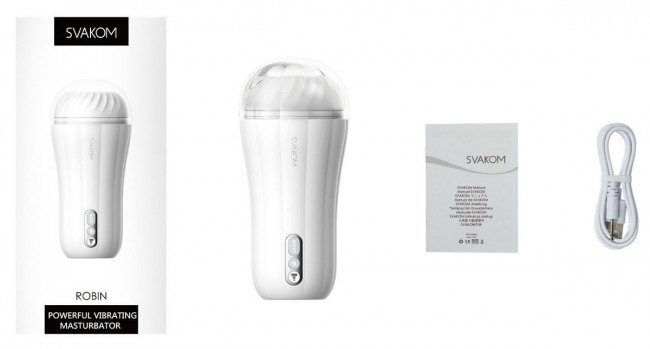 Белый вибромастурбатор Robin - 19,8 см. Белый вибромастурбатор Robin - 19,8 см.