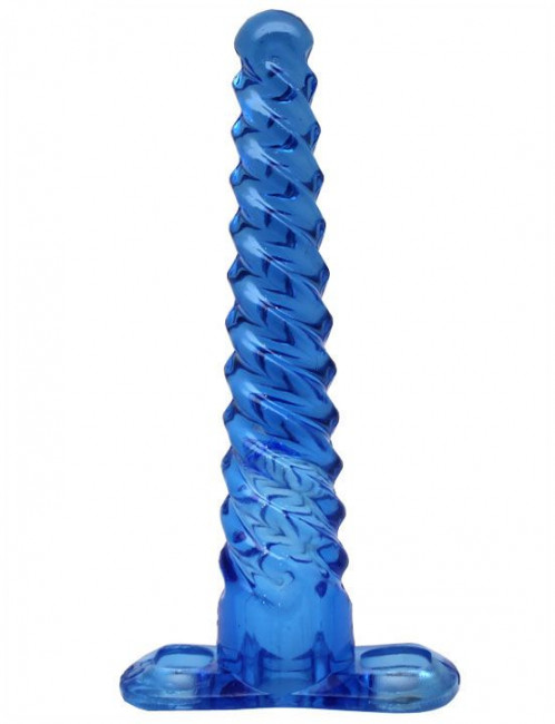 Синий спиралевидный анальный конус - 17 см. Синий спиралевидный анальный конус - 17 см.