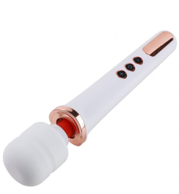 Белый жезловый вибратор Wand Vander - 33,5 см. Белый жезловый вибратор Wand Vander - 33,5 см.