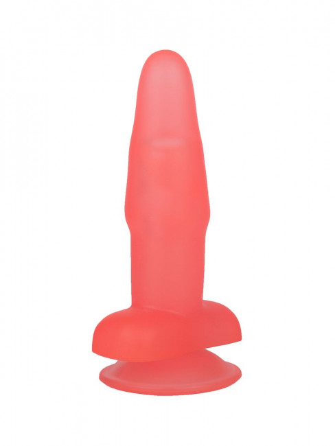 Розовый гелевый анальный стимулятор на присоске - 12,5 см. Розовый гелевый анальный стимулятор на присоске - 12,5 см.