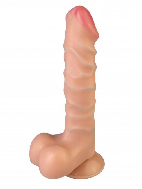 Вибромассажер-реалистик №17 с присоской - 19 см.