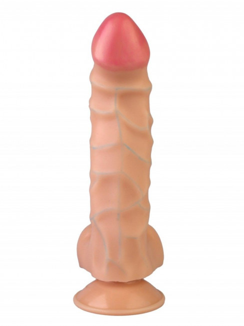 Вибромассажер-реалистик №17 с присоской - 19 см.