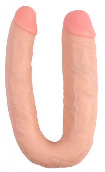 Телесный двойной фаллоимитатор Her-Her Overlap # 01