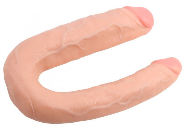 Телесный двойной фаллоимитатор Her-Her Overlap # 01 Телесный двойной фаллоимитатор Her-Her Overlap # 01