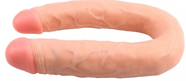 Телесный двойной фаллоимитатор Her-Her Overlap # 01 Телесный двойной фаллоимитатор Her-Her Overlap # 01