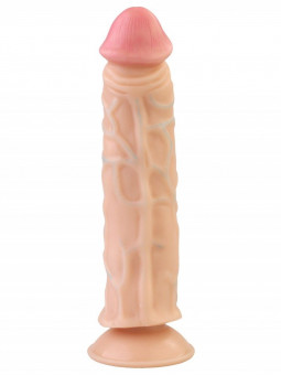 Рельефный вибромассажёр на присоске №9 - 20 см.