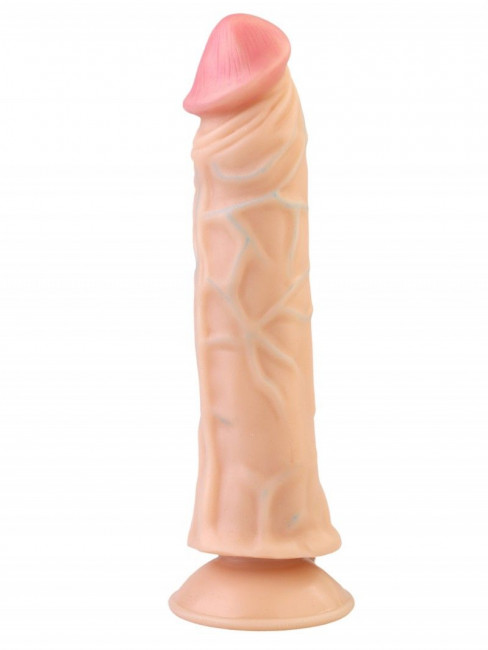 Рельефный вибромассажёр на присоске №9 - 20 см. Рельефный вибромассажёр на присоске №9 - 20 см.