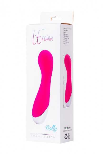 Розовый вибратор L'EROINA - 15 см.