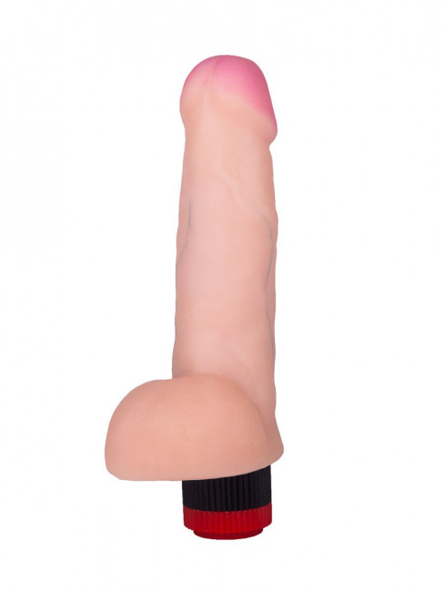 Реалистичный вибратор ART-Style №7 с мошонкой - 17,5 см.