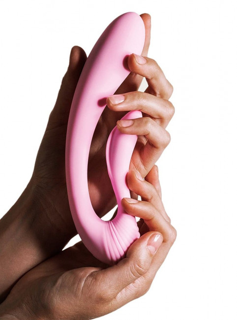 Розовый вибромассажёр G-wave с гибким клиторальным отростком - 18 см. Розовый вибромассажёр G-wave с гибким клиторальным отростком - 18 см.