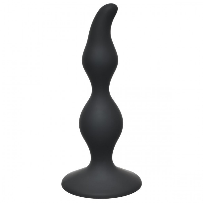 Чёрная анальная пробка Curved Anal Plug Black - 12,5 см.