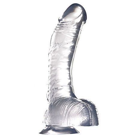 Прозрачный фаллоимитатор JELLY JOY LUMINOUS на присоске - 20 см. Прозрачный фаллоимитатор JELLY JOY LUMINOUS на присоске - 20 см.