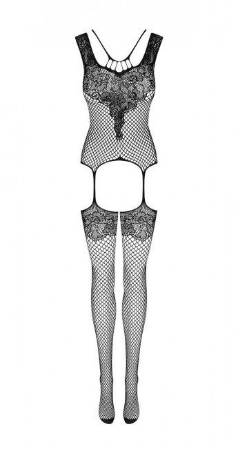 Ажурный комбинезон с красивой зоной декольте и интимным доступом Ажурный комбинезон с красивой зоной декольте и интимным доступом
