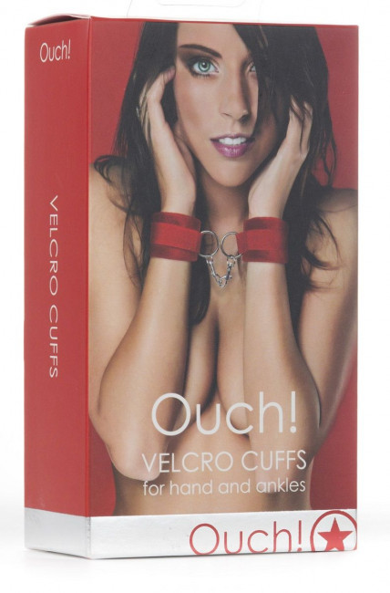 Красные наручники Velcro Cuffs Red