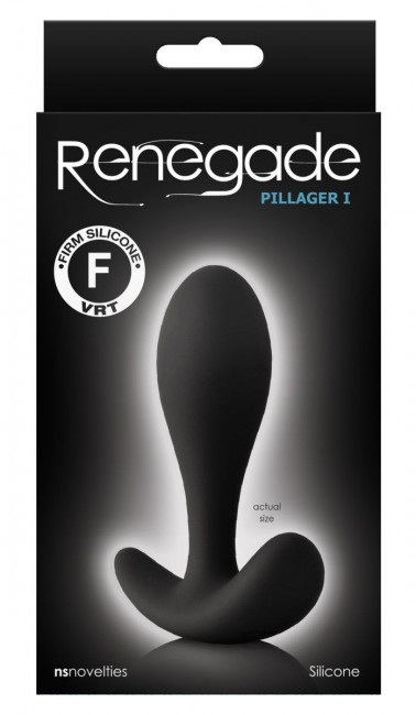 Черная анальная пробка для ношения Pillager I - 10,2 см.