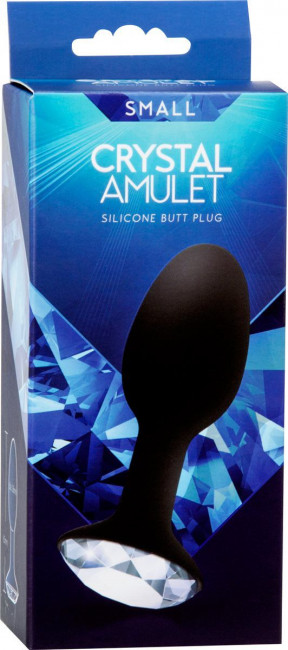 Чёрная анальная пробка с кристаллом в основании - 10,5 см. Чёрная анальная пробка с кристаллом в основании - 10,5 см.