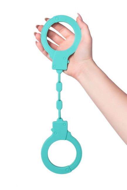 Аквамариновые силиконовые наручники Аквамариновые силиконовые наручники