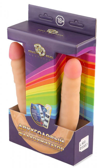 Телесный двухсторонний фаллоимитатор-реалистик - 43 см. Телесный двухсторонний фаллоимитатор-реалистик - 43 см.