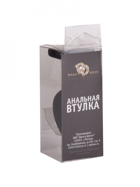 Чёрная анальная втулка с прозрачным кристаллом - 7,3 см. Чёрная анальная втулка с прозрачным кристаллом - 7,3 см.