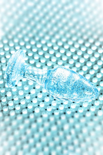 Голубая акриловая анальная втулка - 8 см. Голубая акриловая анальная втулка - 8 см.