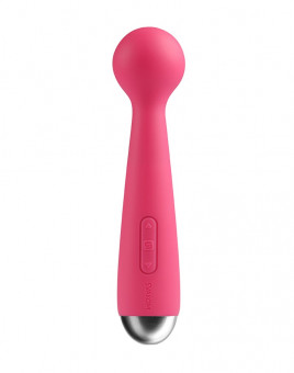 Розовый вибростимулятор Mini Emma с гнущейся головкой-шаром - 16,5 см.