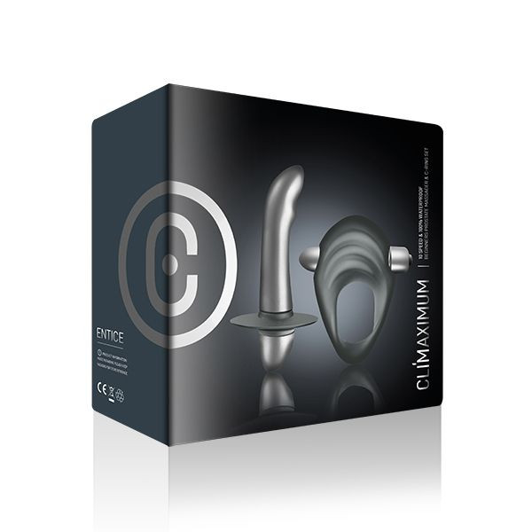 Мужской вибронабор в сером цвете Climaximum Entice Мужской вибронабор в сером цвете Climaximum Entice