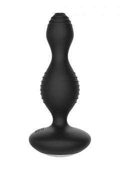 Чёрная анальная пробка с электростимуляцией E-Stimulation Vibrating Buttplug - 14 см.