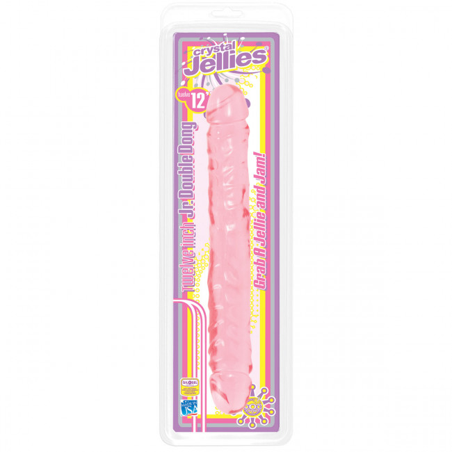 Двухсторонний гелевый фаллоимитатор Crystal Jellies 12" Jr. Double Dong - 30,5 см.