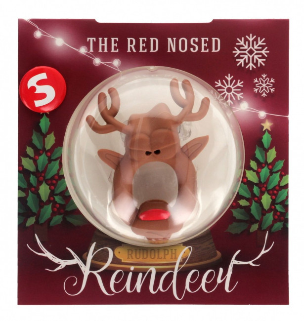 Коричневое эрекционное виброкольцо The Red Nosed с рожками Коричневое эрекционное виброкольцо The Red Nosed с рожками