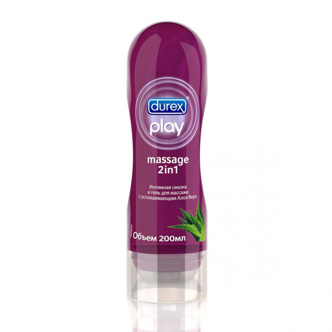 Интимная смазка и гель для массажа DUREX Play Massage 2in1 с алоэ вера - 200 мл. Интимная смазка и гель для массажа DUREX Play Massage 2in1 с алоэ вера - 200 мл.