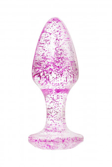 Фиолетовая акриловая анальная втулка - 8 см.