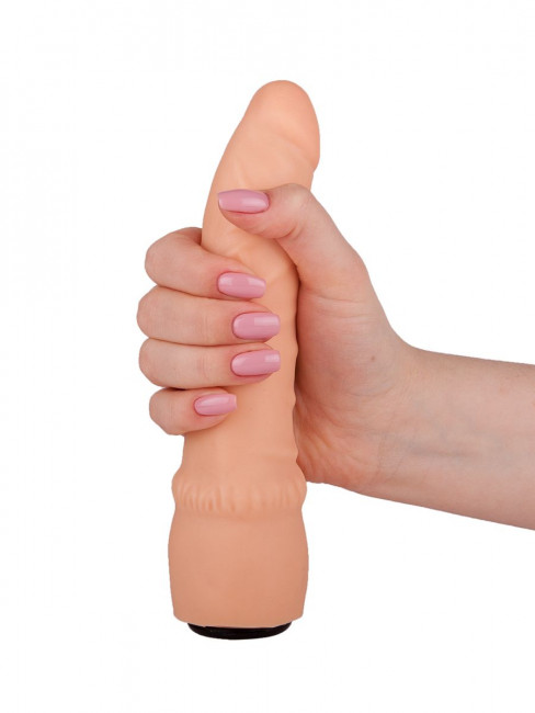 Телесная насадка в форме фаллоса для трусиков с плугом - 19,3 см. Телесная насадка в форме фаллоса для трусиков с плугом - 19,3 см.