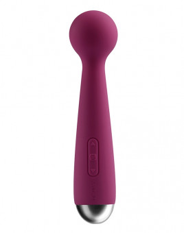 Фиолетовый вибростимулятор Mini Emma с гнущейся головкой-шаром - 16,5 см.
