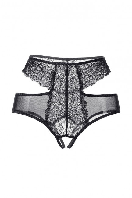 Высокие эротические трусики с ажурными вырезами