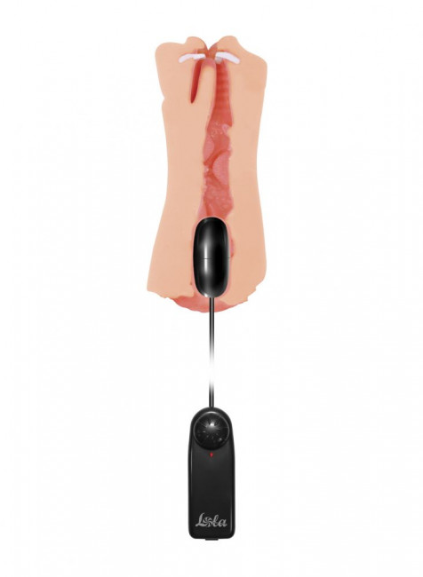 Двусторонний мастурбатор с вибропулей Satisfaction Lucky charm Двусторонний мастурбатор с вибропулей Satisfaction Lucky charm