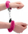 Пушистые розовые наручники OUCH! Pink 