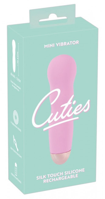 Нежно-розовый мини-вибратор Cuties Mini - 12,4 см. Нежно-розовый мини-вибратор Cuties Mini - 12,4 см.