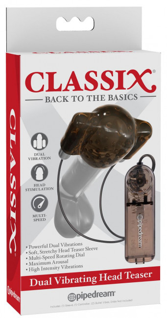 Дымчатый вибростимулятор головки пениса Dual Vibrating Head Teaser Дымчатый вибростимулятор головки пениса Dual Vibrating Head Teaser