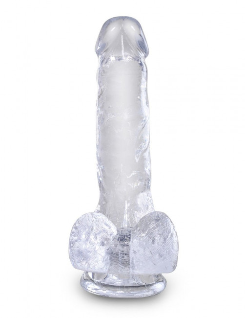 Прозрачный фаллоимитатор King Cock Clear 6" Cock with Balls - 17,8 см. Прозрачный фаллоимитатор King Cock Clear 6" Cock with Balls - 17,8 см.