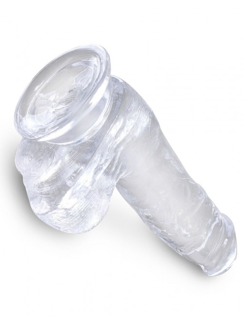 Прозрачный фаллоимитатор King Cock Clear 6" Cock with Balls - 17,8 см. Прозрачный фаллоимитатор King Cock Clear 6" Cock with Balls - 17,8 см.