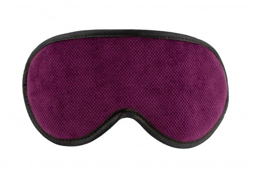 Фиолетовая сплошная маска на резиночке с черной окантовкой