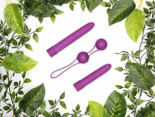 Фиолетовые вагинальные шарики Geisha со шнурком Фиолетовые вагинальные шарики Geisha со шнурком