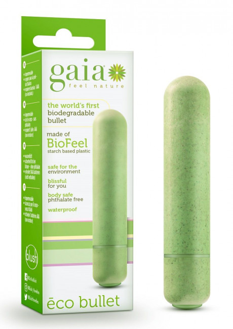 Салатовая вибропуля Eco Bullet