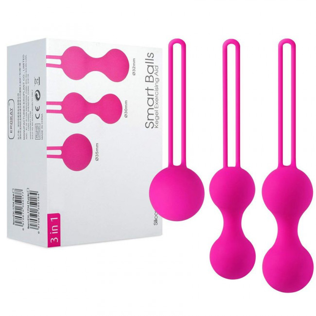 Набор из трех розовых вагинальных шариков Erokay Набор из трех розовых вагинальных шариков Erokay